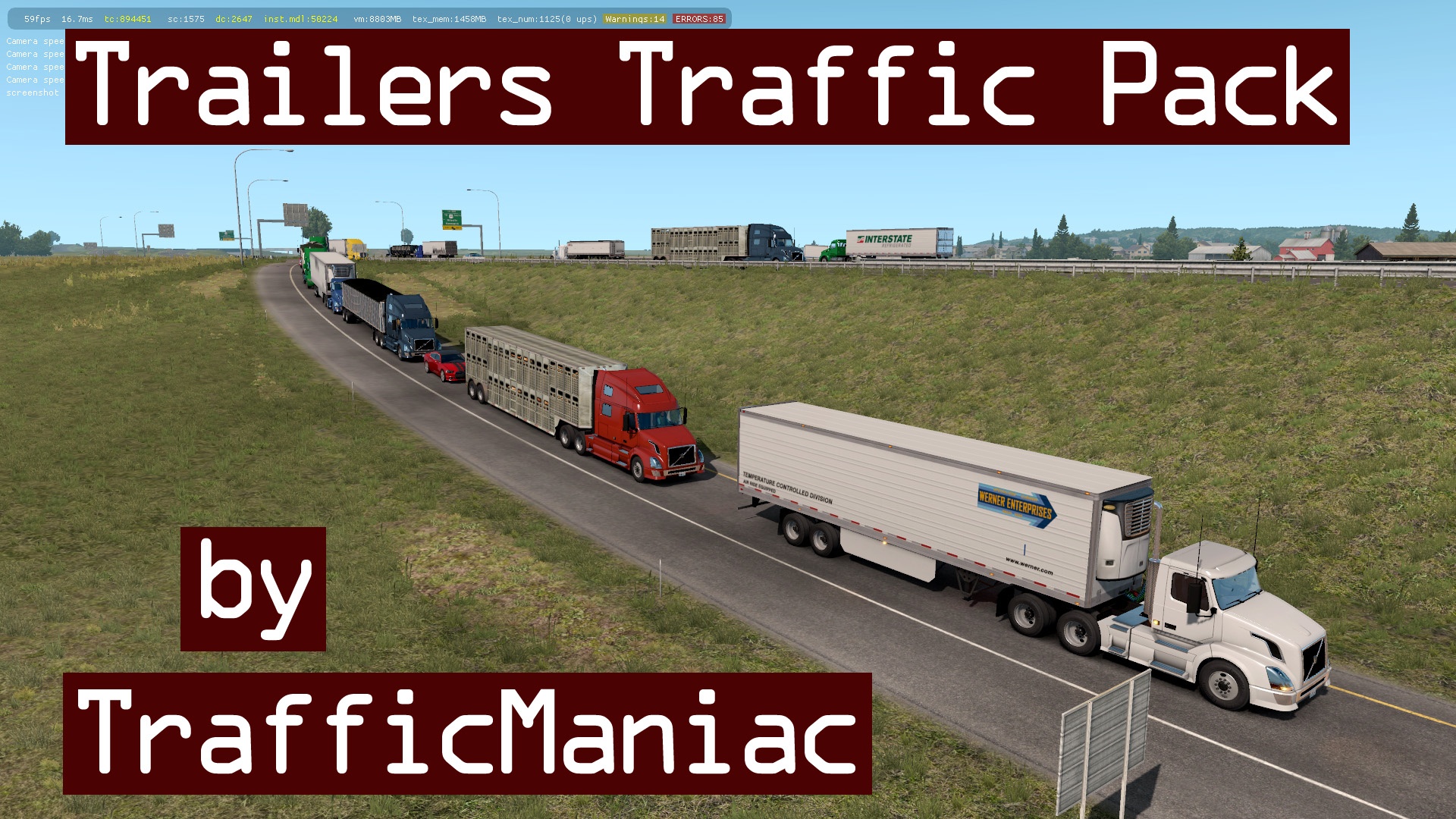American Truck Simulator "Пак прицепов в трафик" [v7.6.1]
