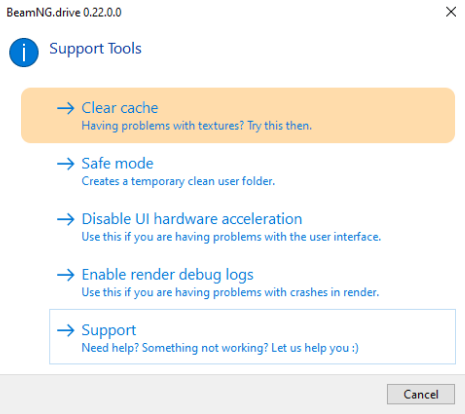 Как очистить кэш в BeamNG Drive