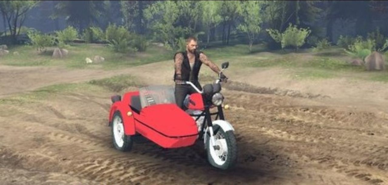 Spintires "Иж Планета 5 с коляской"