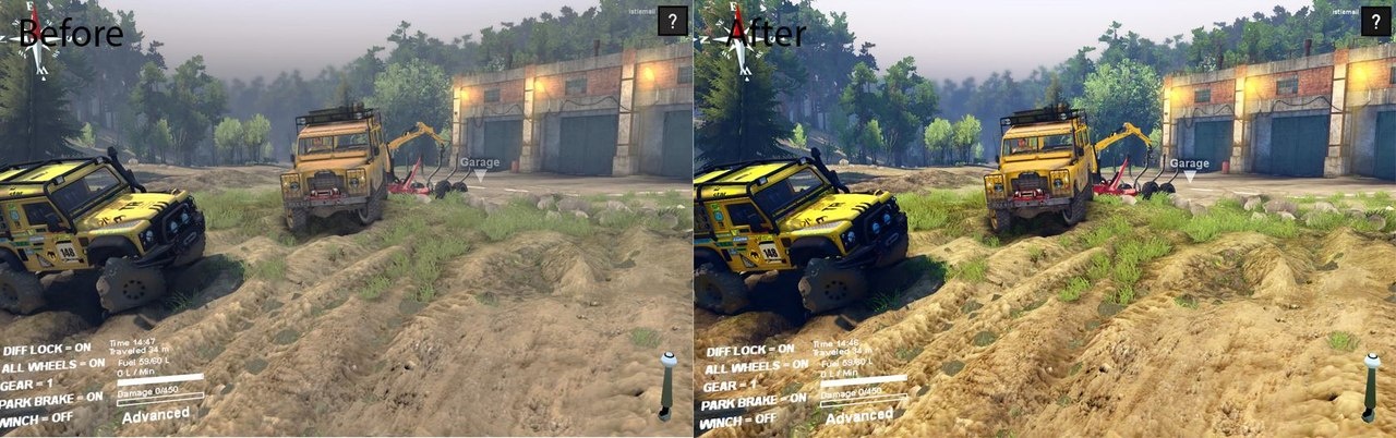 Spin Tires 2014 "Мод "Графическое улучшение SweetFX" (обновление)