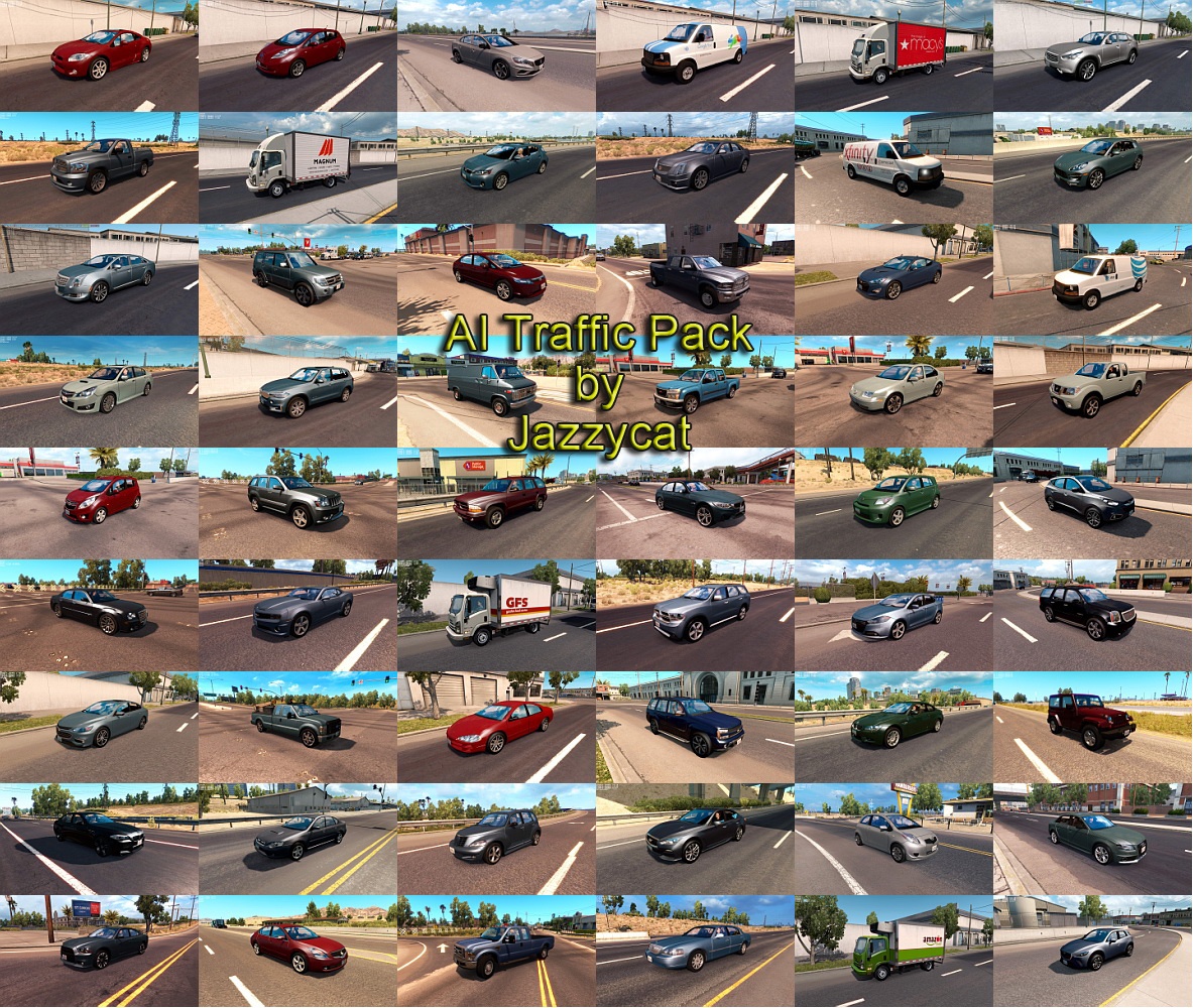 American Truck Simulator "Пак легкового трафика" [16.6.6]