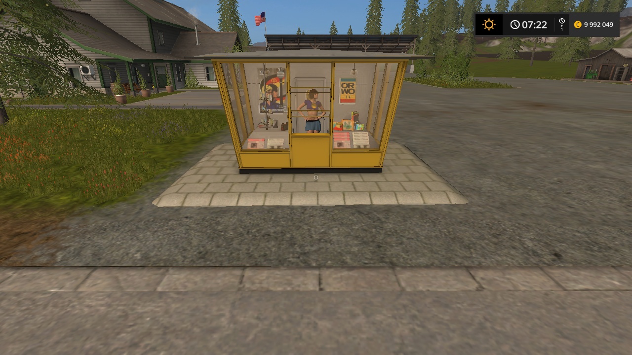 Farming Simulator 17 "Покупаемый киоск с прибылью v 1.2"