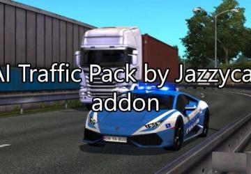 Аддон для мода управляемые машины трафика к паку ai traffic pack by jazzycatv1.1 для Euro Truck Simulator 2 (v1.46.x, 1.47.x)