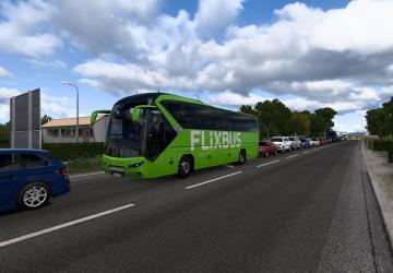 Ai Traffic Flixbusверсия 1.0 для Euro Truck Simulator 2 (v1.51)