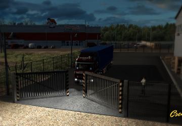 Animated gates in companiesверсия 4.8 для Euro Truck Simulator 2 (v1.53)