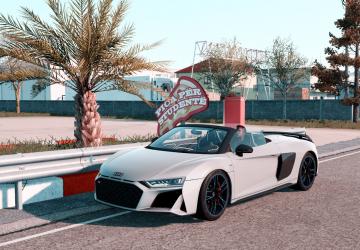 Audi R8 V10 Spyder 2021версия 1.5 для American Truck Simulator (v1.57.x)