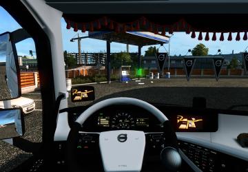 Белый интерьер для Volvo FH 2012версия 1.0 для Euro Truck Simulator 2 (v1.36.x, 1.37.x)