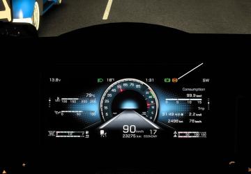 Cascadia Custom Digital dashboardверсия 1.0 для American Truck Simulator (v1.43.x)