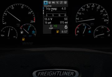 Cascadia Dashboard Fuel Level Displayверсия 1.0 для Euro Truck Simulator 2 (v1.39.x)