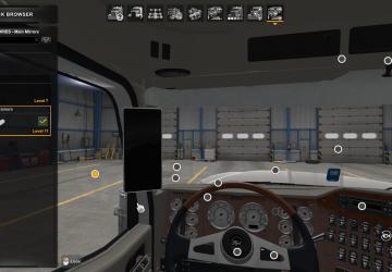 Цифровые зеркала для International 9900iv1.0 для American Truck Simulator (v1.43.x)