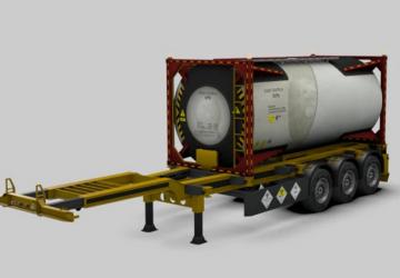 Container Tank T6 Gooseneckверсия 1.1 для Euro Truck Simulator 2 (v1.57.x)