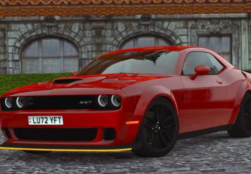 Dodge Challenger SRT Hellcat Widebody 2018v2.6 для Euro Truck Simulator 2 (v1.57.x)