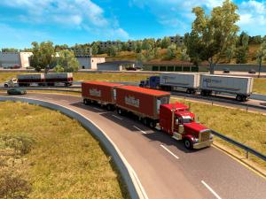 Двойные и тройные сцепки в трафикверсия 1.0 для American Truck Simulator (v1.28.x, 1.29.x)