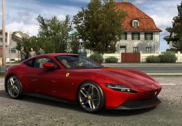 Ferrari Roma 2021версия 1.9 для Euro Truck Simulator 2 (v1.57.x)