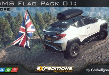 GG Flag Pack 01: Europeверсия 1.0.0 для Expeditions: A MudRunner Game (v9)