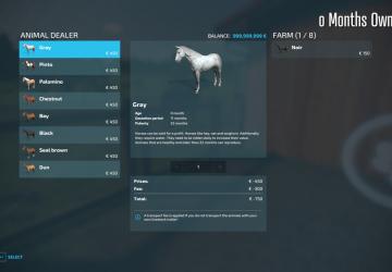 Horse Resell Valueверсия 1.0.0.0 для Farming Simulator 2022