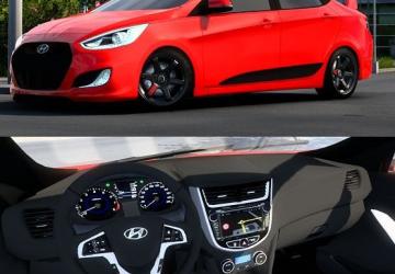 Hyundai Accent Blueверсия 6.1 для Euro Truck Simulator 2 (v1.40.x, 1.41.x)