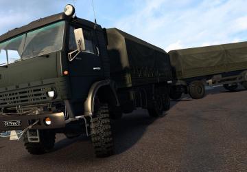 КамАЗ 43101 Армейскийверсия 23.03.25 для Euro Truck Simulator 2 (v1.51.x, - 1.54.x)
