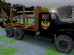 КрАЗ-255 «Чёрный патриот (РУС)»версия 1.0 для SpinTires (v03.03.16)