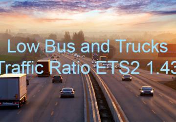 Low Bus and Trucks Traffic Ratioверсия 1.0 для Euro Truck Simulator 2 (v1.43.x)