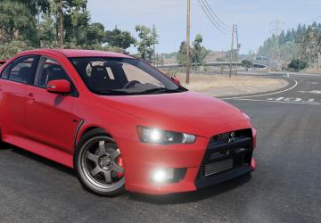 Mitsubishi Lancer Evolution Xверсия 1.0 для BeamNG.drive (v0.31.x)