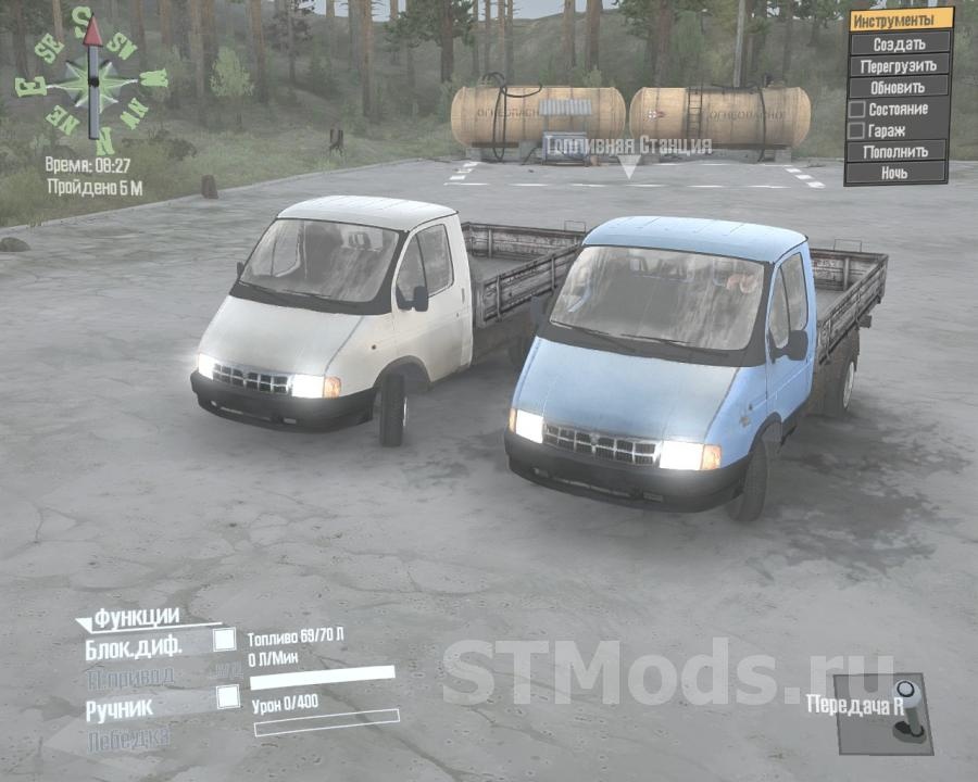 Газ-3302 «Газель»версия 1.0 для Spintires: MudRunner (v07.11.17)