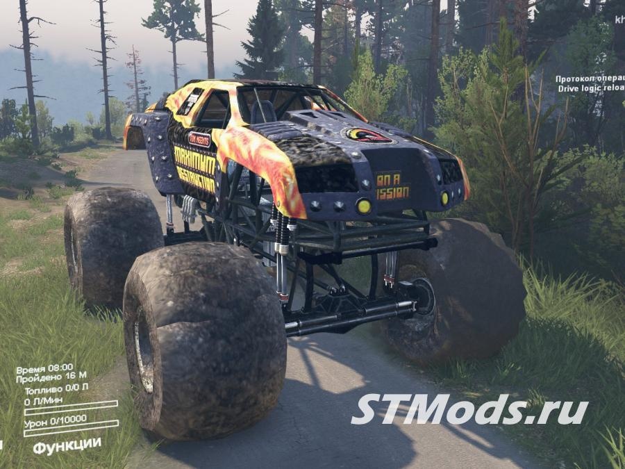 Maximum Destruction Monster Truckверсия 22.02.16 для SpinTires (v25.12.15)