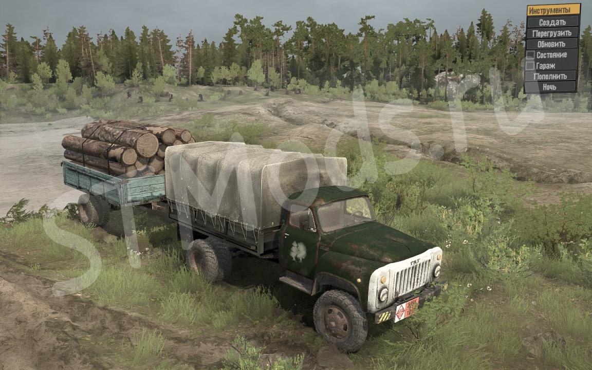 Газ-53 4x4версия 1.0 для Spintires: MudRunner (v07.11.17)