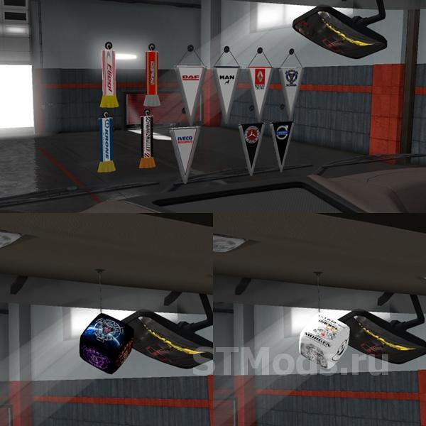 Аксесуары в кабинуверсия 1.0 для Euro Truck Simulator 2 (v1.21.x, - 1.32.x)