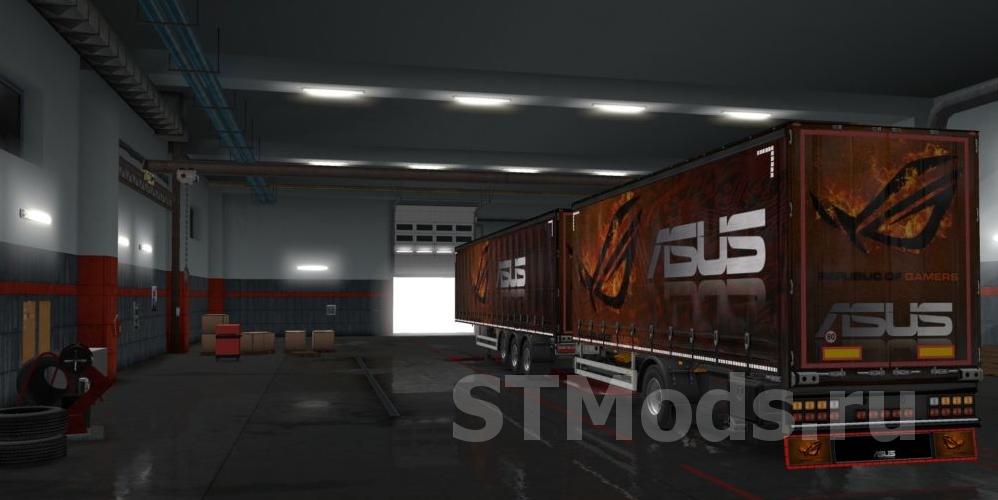 Скины «Msı & Asus» для своего прицепаверсия 1.0 для Euro Truck Simulator 2 (v1.32.x)