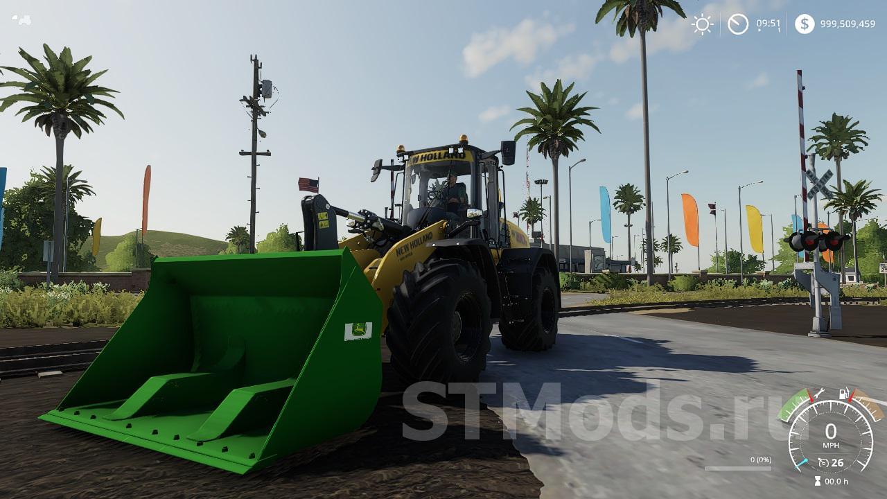 John Deere High Tip Bucketверсия 1.0 для Farming Simulator 2019