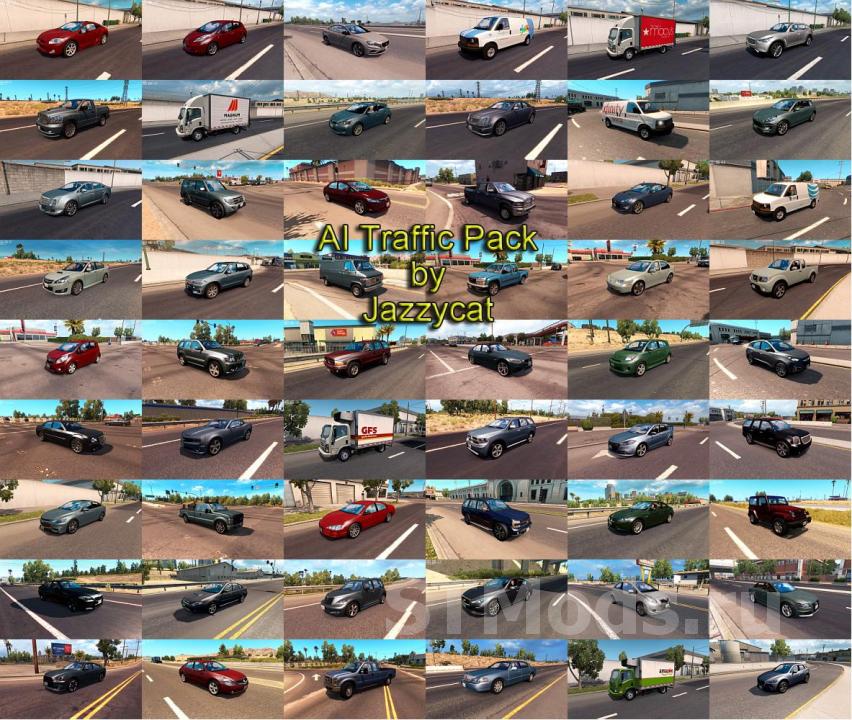 AI Traffic Packверсия 16.6.6 для American Truck Simulator (v1.58.x)