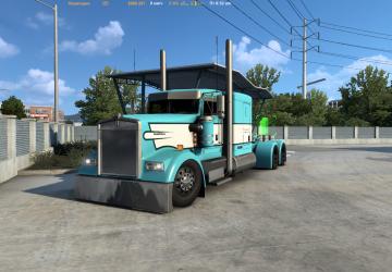 Modern Kenworth W900 flatglassверсия 1.0 для American Truck Simulator (v1.43.x)