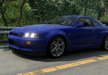 NIssan Skyline R34 GTRверсия 1.0 для BeamNG.drive (v0.32.x)