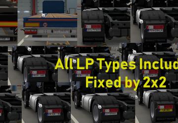 Номерные знаки для стоковой карты ETS2версия 7.51.270 для Euro Truck Simulator 2 (v1.39.x)