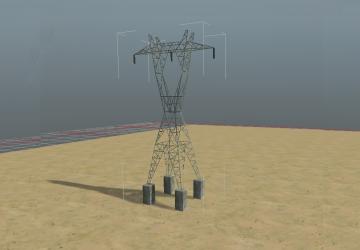 Объект для редактора карт «Высоковольтный столб»v1 для Spintires: MudRunner