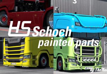 Painted HS-Schoch parts for Scania S&Rверсия 1.2 для Euro Truck Simulator 2 (v1.44.x, 1.45.x)