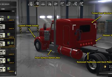 Пак аксессуаров для Peterbilt 389версия 1.0 для American Truck Simulator (v1.43.x)