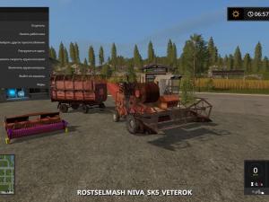 Пак Нива Ветерок СК-5версия 1.0 для Farming Simulator 2017 (v1.4.4)