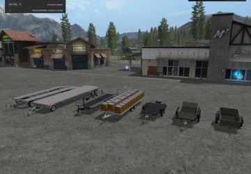 Пак прицепов для легковых автомобилей версия 1.0.0 для Farming Simulator 2017 (v1.5.х)