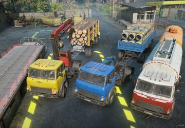 Пак прицепов и полуприцепов от yansorsверсия 4.1.2 для SnowRunner (v14.2)