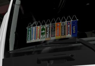 Пак вымпелов с логотипами грузовиков | Pack of pennants with truck logosдля Euro Truck Simulator 2 (v1.49-1.53)