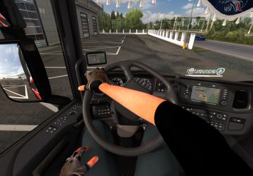 Перетекстуренные руки в футболке и перчаткахv1.0 для Euro Truck Simulator 2 (v1.39.x, - 1.41.x)