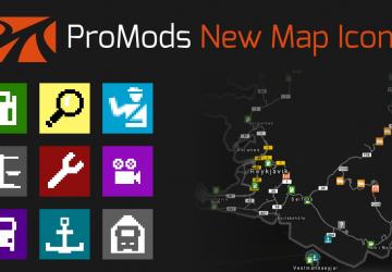 ProMods New Map Iconsверсия 1.0 для American Truck Simulator (v1.40.x, 1.41.x)