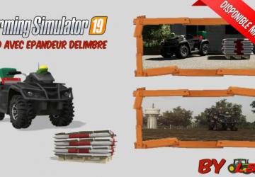 Quad with Delimbre Spreaderверсия 1.0 для Farming Simulator 2019