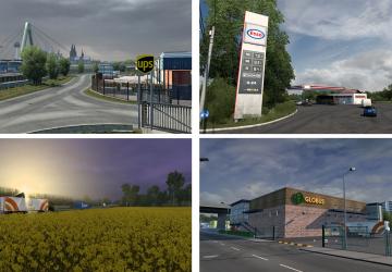 Real companies, gas stations & billboardsv2.04.10 для Euro Truck Simulator 2 (v1.57.x)