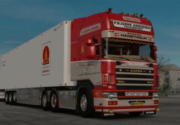 Scania 164G 580 P.Bjarne Andersen+Trailerv1.5 для Euro Truck Simulator 2 (v1.53.x)