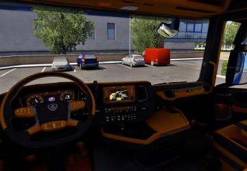 Scania Next Gen R and Black Yellow Interiorv1.0 для Euro Truck Simulator 2 (v1.39.x)