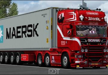Scania R450 Weeda Blacklist + прицепверсия 11.0 для Euro Truck Simulator 2 (v1.57.x)