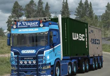 Scania R650 «P.Visser»версия 4.0 для Euro Truck Simulator 2 (v1.58.x)